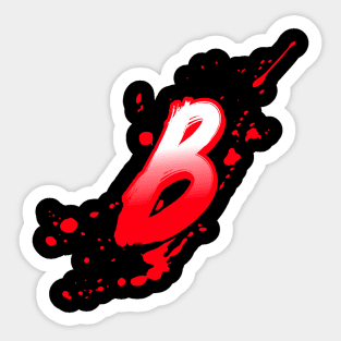 bloody letter b Sticker